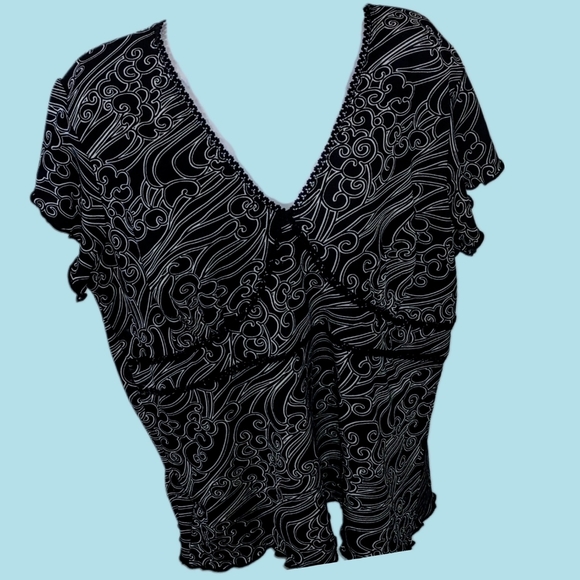 Slit Sleeves Stretch Black Sexy Top - Picture 3 of 9